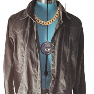 260. Woolrich Black Corduroy Shirt size L
